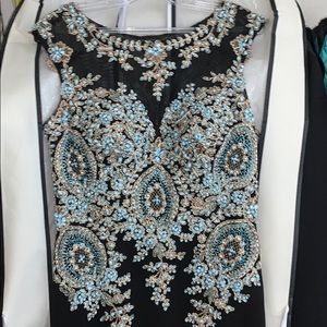 Stunning beaded floor length gown